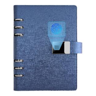 MASTER BEN定制指纹密码锁多功能笔记本子日记本A5办公活页记事本赠送客户企业logo订做批发高档商务礼品套装