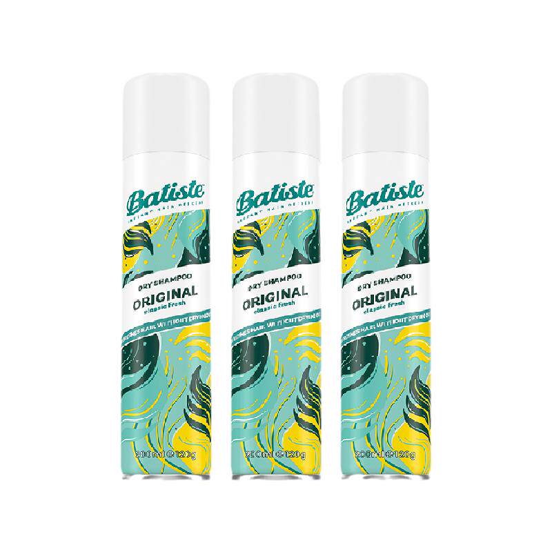 Batiste/碧缇丝英国进口经典洗发免洗干发喷雾去油蓬松200ml*3