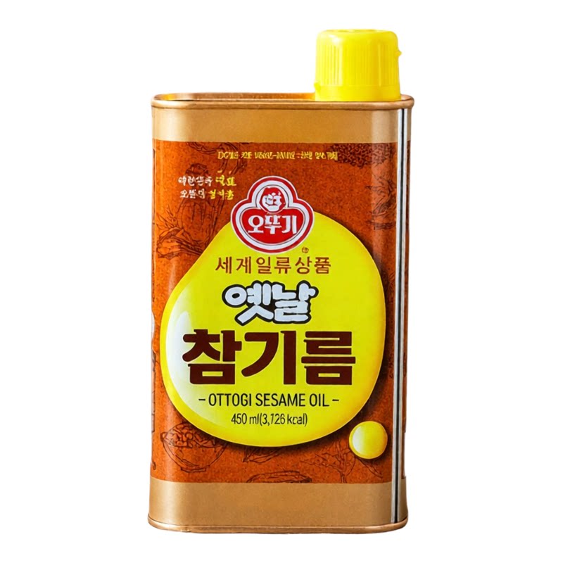不倒翁 韩国纯正芝麻油450毫升精选芝麻制成芝麻香油烹饪炒菜料理