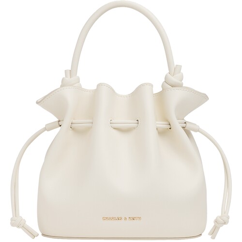 CHARLES&KEITH26春季新款CK2-10271696抽绳简约手提水桶包斜挎包