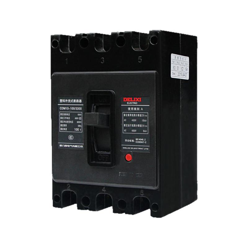 德力西 塑壳断路器CDM10-100/3300 100A 20A 50A 40A 60A空气开关
