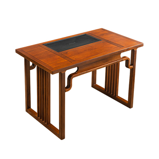 乌金木实木茶桌阳台茶桌椅组合小户型家用现代简约禅意新中式茶几