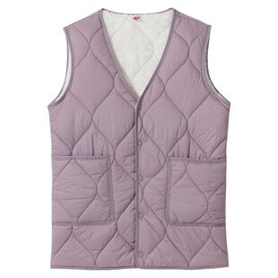 秋冬羽绒棉马甲女中长款加绒加厚保暖棉服内胆坎肩背心羊羔绒棉袄
