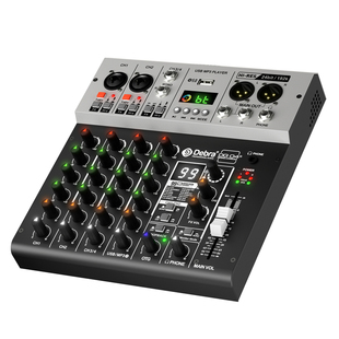 Debra德贝乐调音台手机直播OTG乐器DSP电脑声卡小型混音器录音新