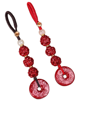 朱砂生肖三合六合挂件钥匙扣平安扣挂饰2025属蛇本命年吉祥佩戴物