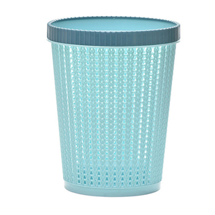 撞色无盖垃圾桶可爱小号塑料纸篓带压圈家用厨房客厅卫生间垃圾篓