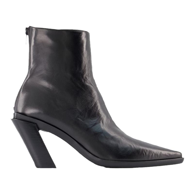 Ann Demeulemeester Florentine Ankle Boots 牛皮中高跟踝靴