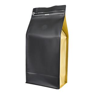 利源新品咖啡袋单向排气阀侧边彩色黑色八边封袋咖啡豆包装袋包邮