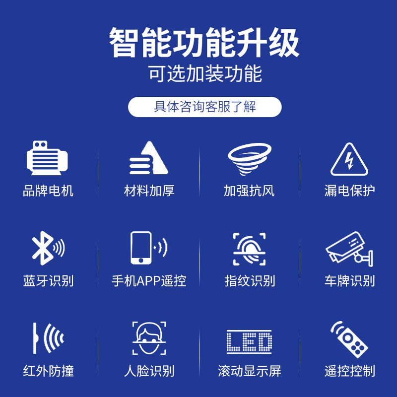 厂家定制学校无轨平移门工地智能收缩感应门小区遥控不锈钢电动门