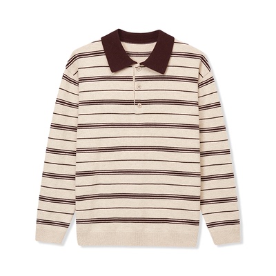 UNICAHOMME羊绒针织撞色领polo