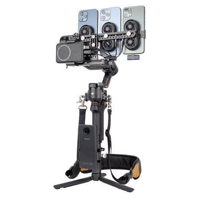 芯鲜PS31三机位走播云台防抖3手机散热器移动直播稳定器系统设备大全套大疆RS5 RS4 RS3带充电宝支架肩带腰撑