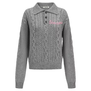 SHRO ENROsnooze &wake-up系列 绞花绣花毛衫 301469