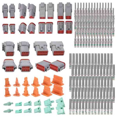 绿环端子德驰汽车188连接器公母对接插件2/3/4/6/8/12塑料盒防水