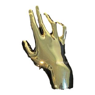 冷淡风金属夸张黄金右手大气胸针女高档小众毛衣围巾大衣别针胸花