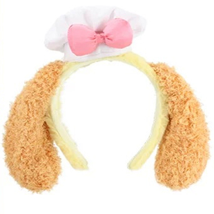 饼饼发箍迪士尼游乐园拍照发饰可爱可琦安厨师狗大耳朵毛绒头箍女