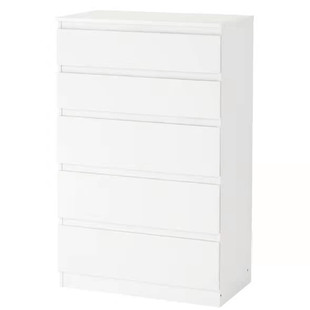国内宜家代购库伦五斗抽屉柜白色整理箱玩具多层收纳储物柜子