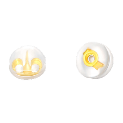 梦金园18K金耳堵固定耳帽
