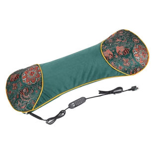 艾草热敷枕头电加热天鹅绒艾草枕头护颈椎圆柱骨头枕专用枕艾灸枕