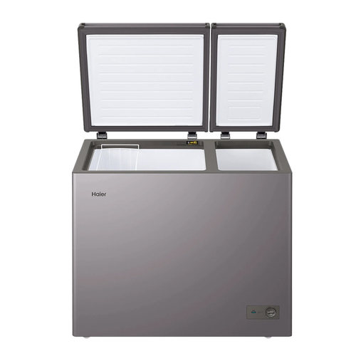 海尔冰柜双温双室家用216/291/365升冷藏冷冻两用双开门卧式冷柜