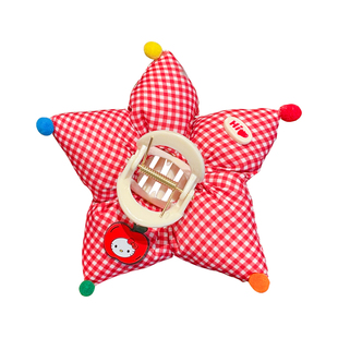 儿童立体充棉五角星星抓夹可爱脑勺盘发夹女童格纹波点鲨鱼夹头饰