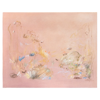 若奈柔粉岩砂手作小幅肌理艺术画