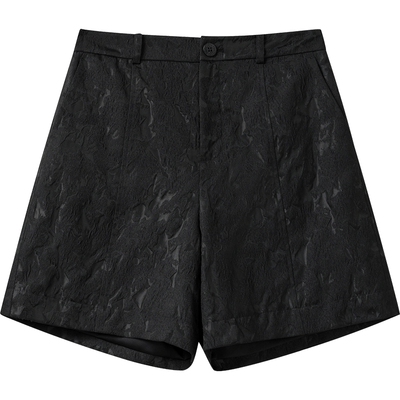 播商场同款高腰蕾丝短裤女春秋新款独特洋气直筒裤BDS1KD1191