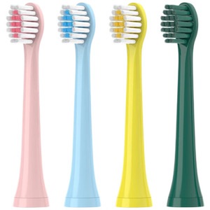 隽悦适用combo儿童电动牙刷头彩绘款魔术棒蓝色粉色橙色黄色软毛