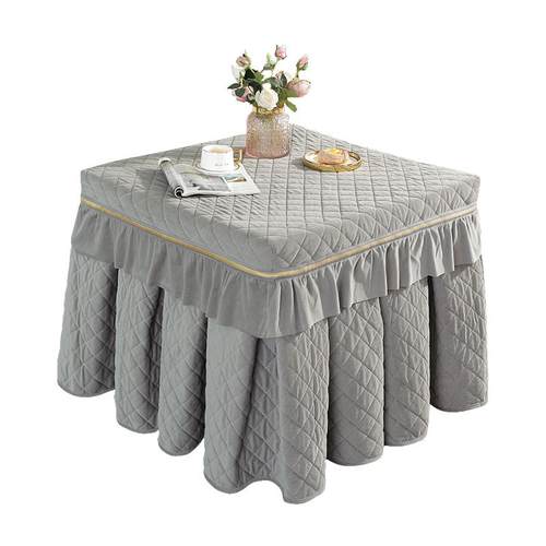 烤火桌罩套正方形加绒加厚电暖炉罩冬季烤火被麻将机罩套取暖桌布