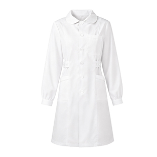 娃娃领护士服女款长袖白色圆领白大褂厚款药店美容院工作制服套装