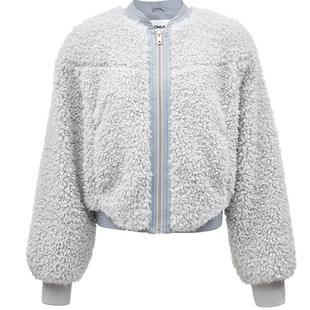 ONLY2025秋季新款个性帅气显瘦拼接毛绒短款夹克外套女|125136025