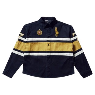 Remedy【R夫劳伦】春秋新款国潮刺绣外套美式复古潮牌长袖衬衫男