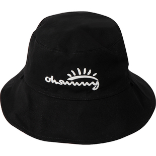 minsio名创优品ohsunny联名触光中檐双面防晒帽女夏季遮阳渔夫帽