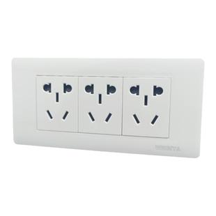 118型暗装墙壁开关插座一开五孔双控白色十孔二十孔家用长条面板