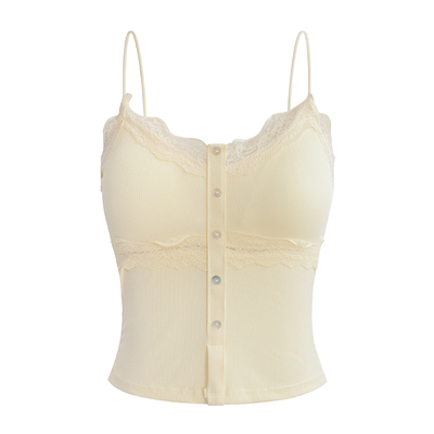 UNIFREE蕾丝V领吊带背心