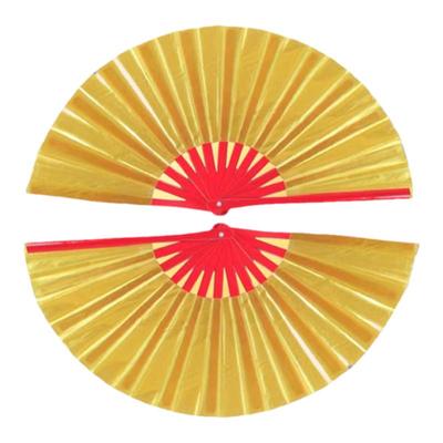 金色舞蹈扇功夫响扇儿童表演道具