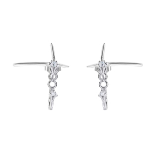 黑骨BLACKBONE S925银纯星轨锆石耳钉小众设计冷淡风无性别耳饰