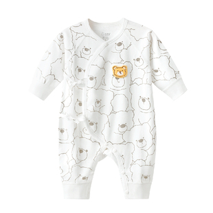 俏萌兔新生婴儿秋季连体衣纯棉秋冬新生儿和尚服哈衣春秋宝宝衣服