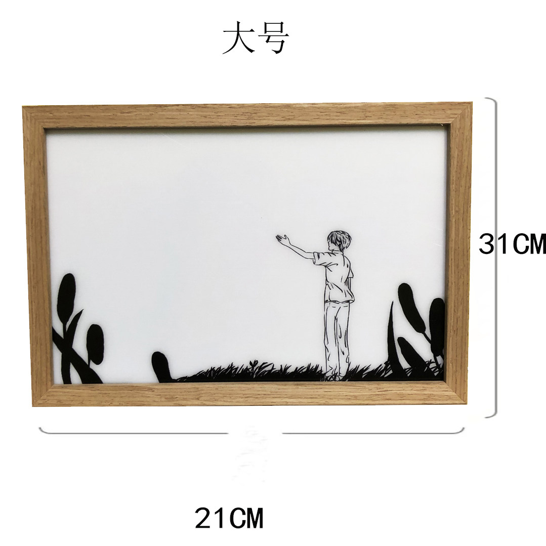 动漫夏目友人帐周边装饰灯光画房间小夜灯壁画发光相框灯生日礼物