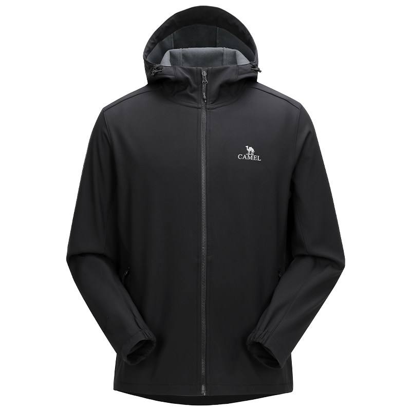 [岩壳Evo]骆驼男装夹克户外冲锋软壳衣防风防水运动登山服外套女