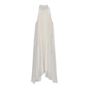 ZA外贸出口 气质女装新品高级感甜美波点挂脖领连衣裙5289042