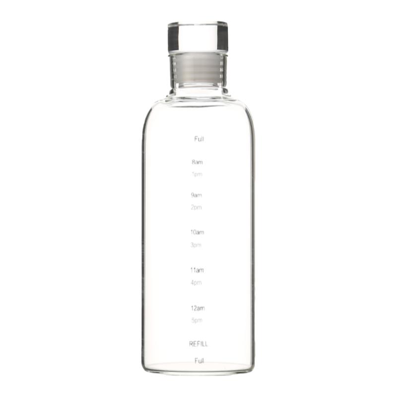 水杯玻璃杯高颜值大容量高硼硅牛奶咖啡奶茶果汁饮料时间刻度杯子