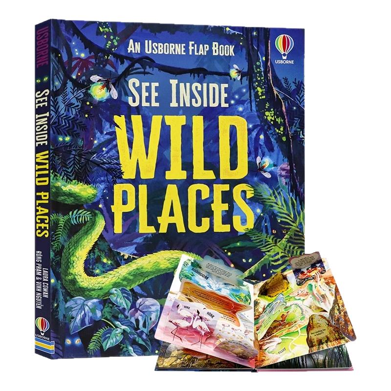 Usborne看里面系列翻翻书世界上最荒凉的地方英文原版绘本 See Inside Wild Places 亲子共读科普启蒙英语启蒙早教图画翻翻书