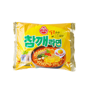 韩国进口不倒翁芝麻鸡蛋拉面115g韩剧速食泡面方便面 王霏霏推荐