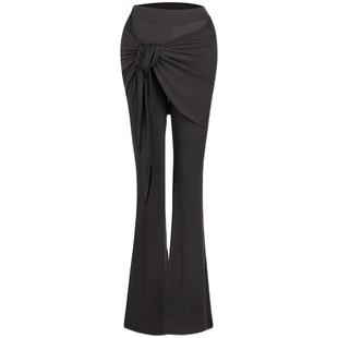 ZYM【Safety island】裤子遮臀设计拉丁舞练功服女喇叭裤24069