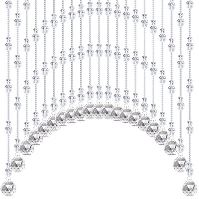 水晶珠帘隔断装饰门帘免打孔