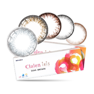 Clalen茵洛美瞳日抛彩色隐形近视眼镜大小直径iris混血自然款