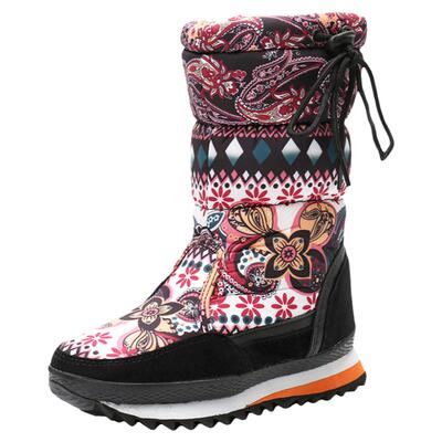 加厚女棉靴保暖鞋平底雪地靴