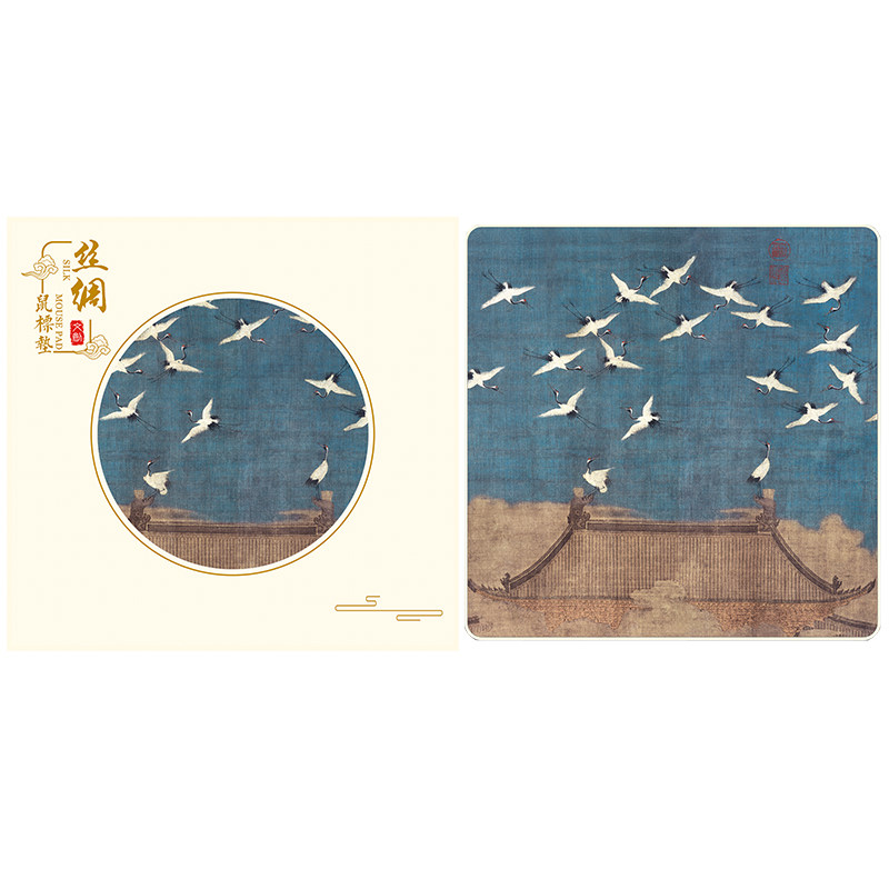 熊猫文创丝绸鼠标垫中国风特色小礼物送老外国人定制北京伴手礼品