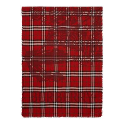 丝毛混纺宽版围巾BURBERRY