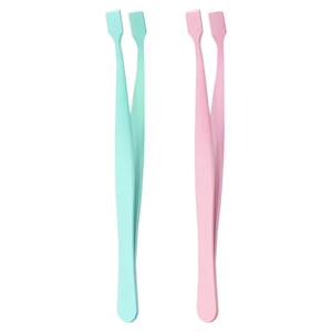 Cool Girl店顺手下睫毛镊子夹子辅助器平口专用高精密工具夹睫毛化妆师专用